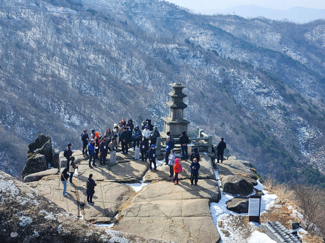 지난 13일 대견사 삼층석탑 탐방 모습. 대구문화예술진흥원 제공