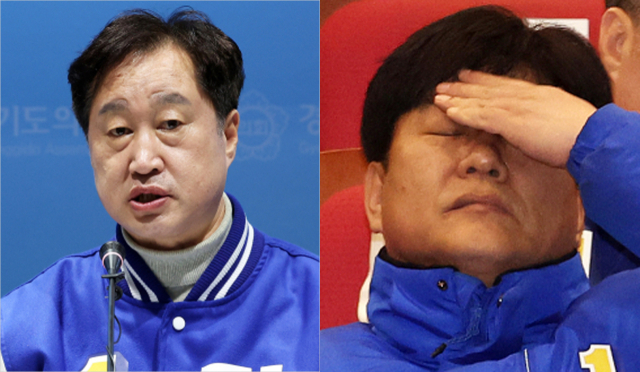 더불어민주당 수원정 김준혁 후보(사진 왼쪽), 더불어민주당 양문석 경기 안산갑 후보. 연합뉴스