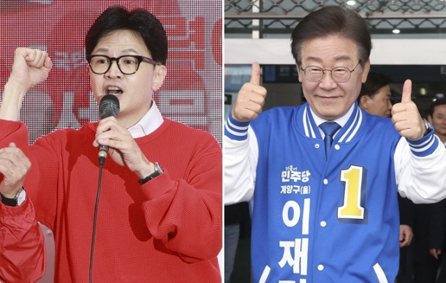 한동훈 국민의힘 비상대책위원장, 이재명 더불어민주당 대표. 연합뉴스