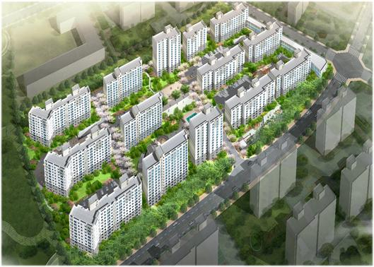 부산 에코델타시티 12블록 조감도. [사진=부산도시공사]