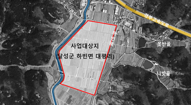 대구농수축산물도매시장 이전 위치도. 대구시 제공