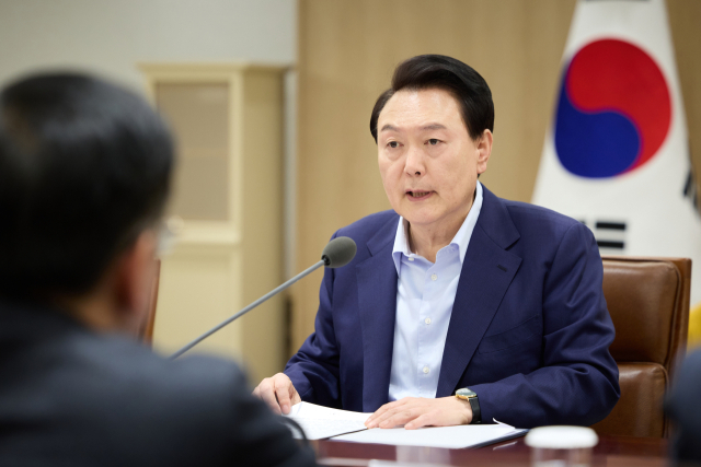 윤석열 대통령이 14일 서울 용산 대통령실 청사에서 열린 