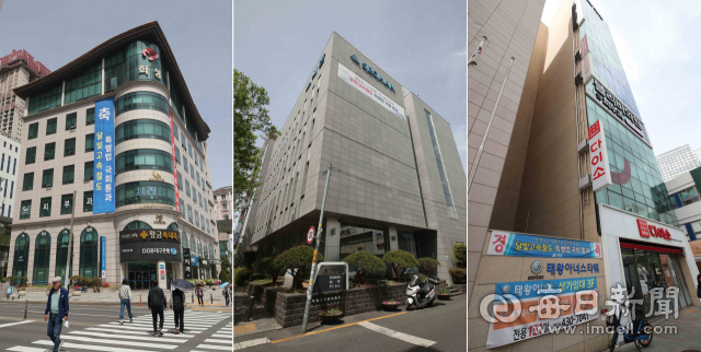 사진 왼쪽부터 HS화성, 서한, 태왕 본사 모습. 매일신문 DB