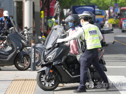 [포토뉴스] 대구시, 이륜차 불법운행 집중단속