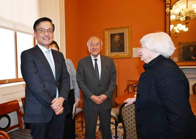 G20재무장관회의 및 IMF/WB 춘계회의 참석차 미국 워싱턴DC를 방문 중인 최상목 경제부총리 겸 기획재정부 장관이 17일(현지시간) 미국 재무부에서 열린 