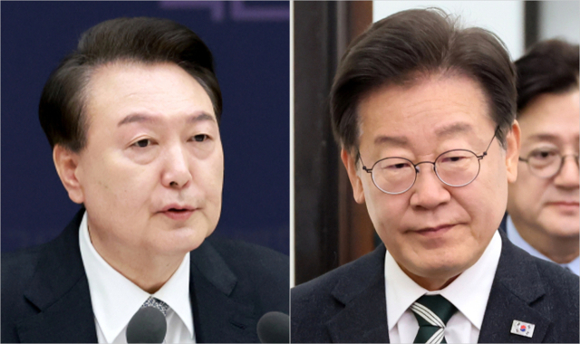 윤석열 대통령 (사진 왼쪽), 이재명 더불어민주당 대표. 연합뉴스