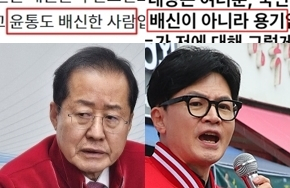 홍준표, 한동훈. 연합뉴스, 각 페이스북
