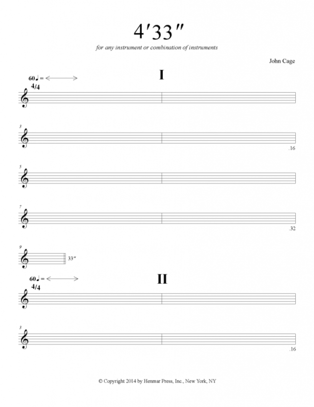 [시인이 들려주는 클래식] <53>존 케이지(John Cage)의 미니멀리즘, ‘4분 33초’