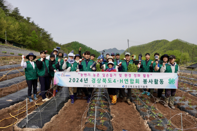 경북4-H 연합회, 영양군 고령 농가서 일손 돕기