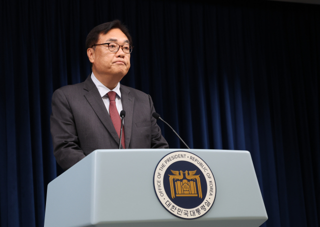 정진석 대통령 비서실장. 연합뉴스