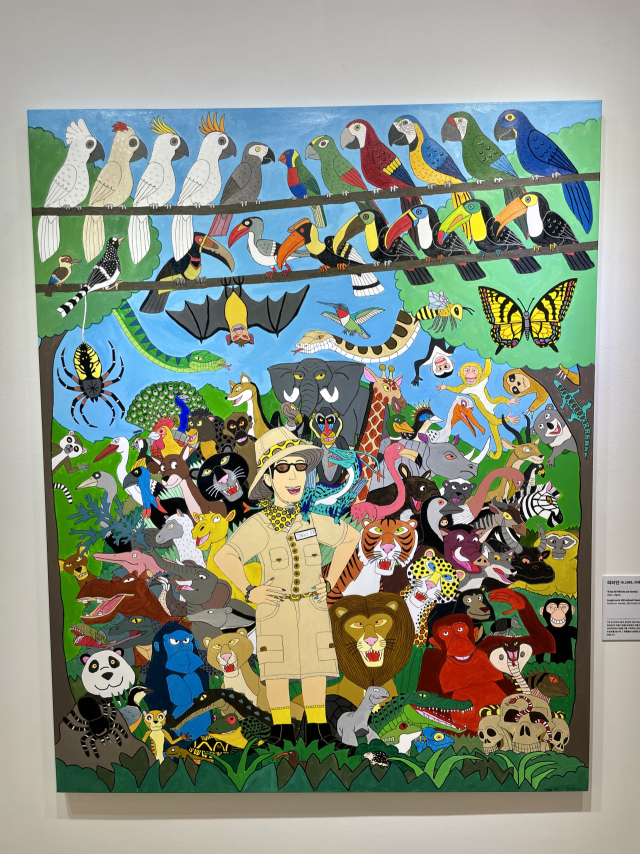 피터안, Jungle Joe&100Animal Friends, Acrylic on canvas, 152.4x121.92cm.