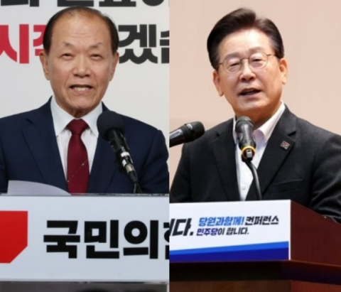 황우여 국민의힘 비상대책위원장, 이재명 더불어민주당 대표. 연합뉴스
