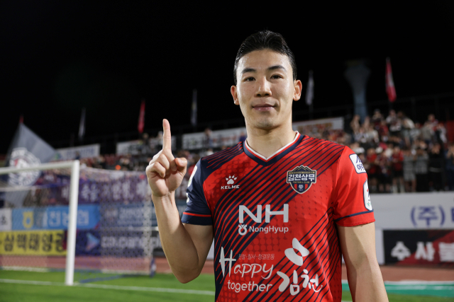 K리그1 13라운드 MVP에 선정된 김천 상무 김태현 선수. 한국프로축구연맹 제공