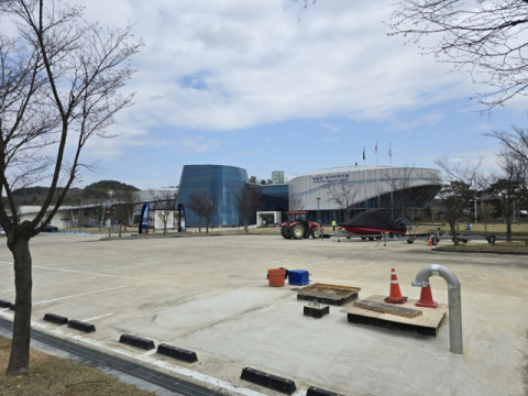 경북 상주 낙단보 인근에 자리한 