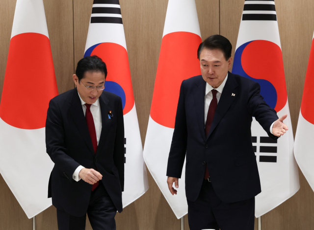 윤석열 대통령과 기시다 후미오 일본 총리. 연합뉴스