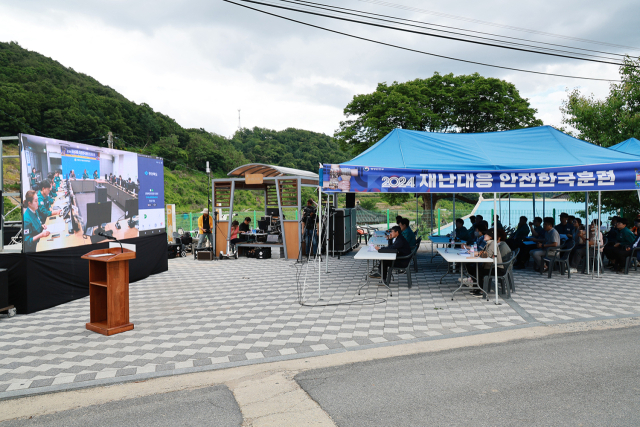 28일 예천 감천면 수한리 한 마을에서 진행된 2024년 안전한국훈련이 진행됐다. 예천군 제공