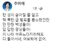 추미애 더불어민주당 국회의원 페이스북