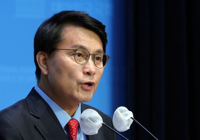 국민의힘 윤상현 의원이 5월13일 오전 국회 소통관에서 열린 라인 야후 사태 관련 기자회견에서 발언하고 있다. 연합뉴스