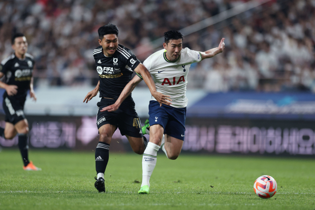 2022년 당시 팀 K리그와 트트넘과의 경기 모습. 한국프로축구연맹 제공