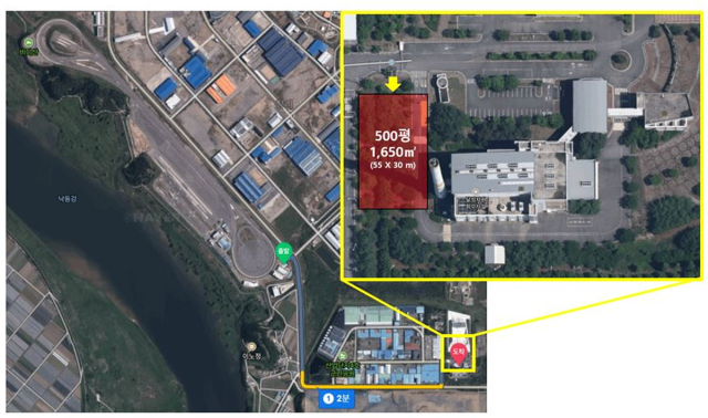 대구 국가산업단지 내 조성 예정인 전자파 안전성 평가 지원센터 위치도. 대구시 제공