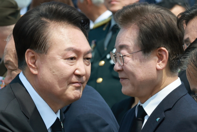 윤석열 대통령 더불어민주당 이재명 대표. 연합뉴스