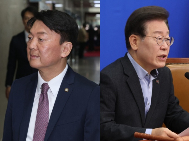 안철수 국민의힘 의원, 이재명 더불어민주당 대표. 연합뉴스