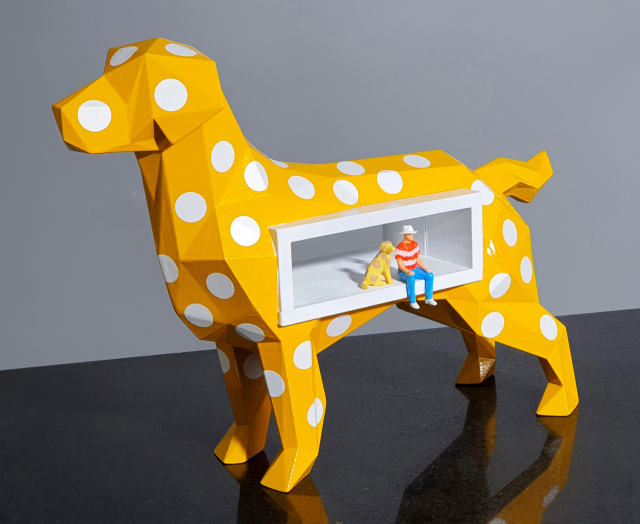 배수관, 멍-멍하다, 30x10x23cm, paint on resin, 2023