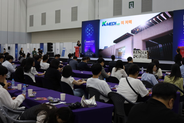 지난해 케이메디허브가 개최한 2023 KOAMEX 행사 풍경. 케이메디허브 제공.