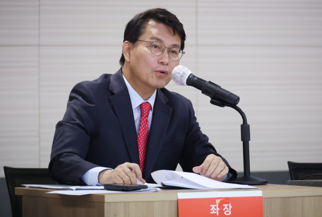 국민의힘 윤상현 의원이 29일 오전 대구 동구 영남일보에서 열린