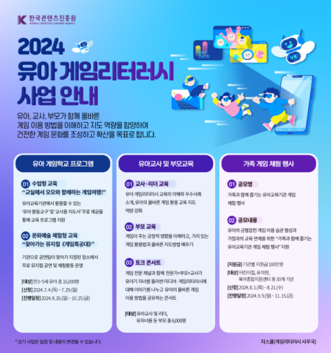 한국콘텐츠진흥원, 유아 게임리터러시 사업 본격 시작