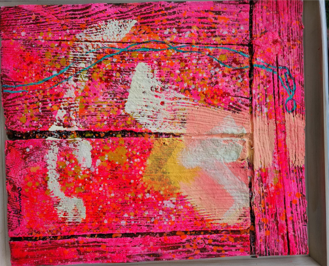 이명재, 45x53cm, 한지 탁본 위 아크릴, 2024