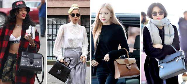 델보의 셀럽들. 리한나, 레이디 가가, 로제, 이영애(왼쪽부터)