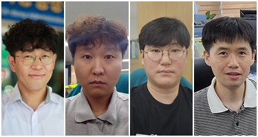 왼쪽부터 조재호, 배민석, 송진철, 배한준 주무관.