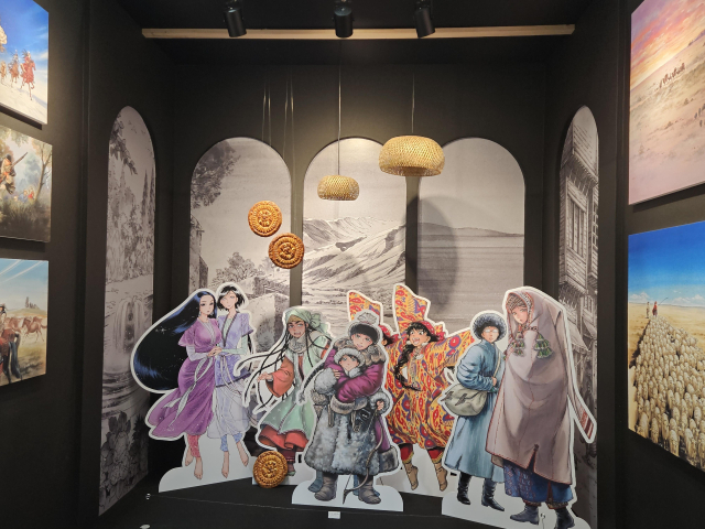 28일 서울 강남구 삼성동 코엑스에서 열린 서울국제도서전에 설치된 모리 가오루 작가 특별 전시.연합뉴스