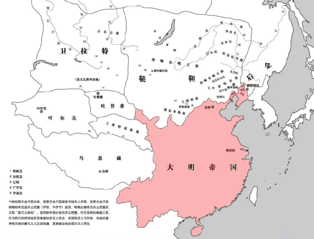 명나라 시대의 강역도