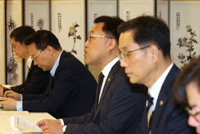 기획재정부 김병환 1차관이 2일 서울 종로구 정부서울청사에서 물가관계차관회의를 주재하고 있다. 연합뉴스