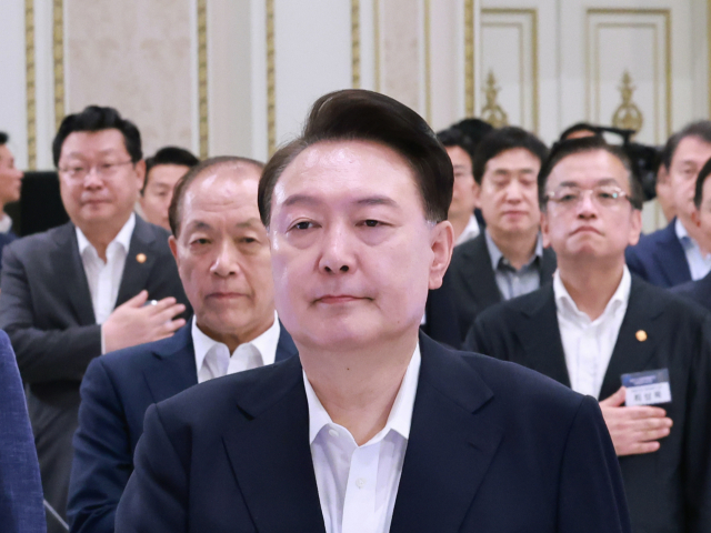 윤석열 대통령이 3일 서울 종로구 청와대 영빈관에서 열린 