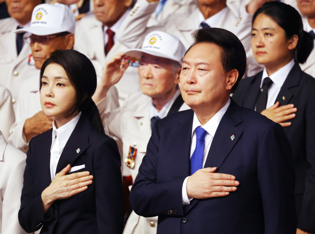 윤석열 대통령과 김건희 여사가 25일 대구 엑스코에서 열린