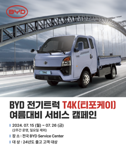 GS글로벌, 여름철 맞아 BYD T4K 무상점검 캠페인 실시