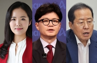 여명, 한동훈, 홍준표. 여명 보좌관 페이스북, 연합뉴스