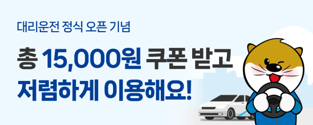 대구로 대리기사 및 고객 대상 프로모션. 인성데이타 제공