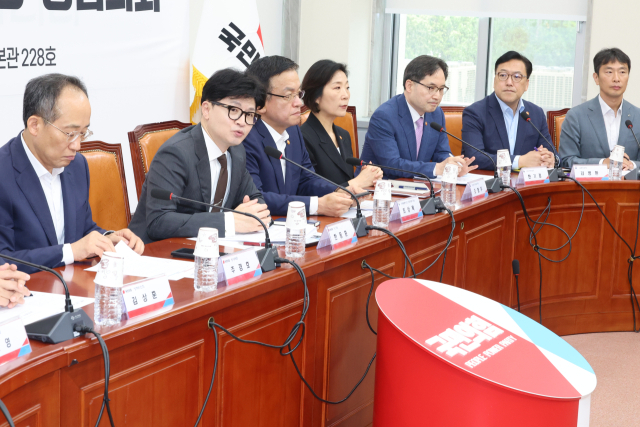 국민의힘 한동훈 대표가 6일 오전 국회에서 