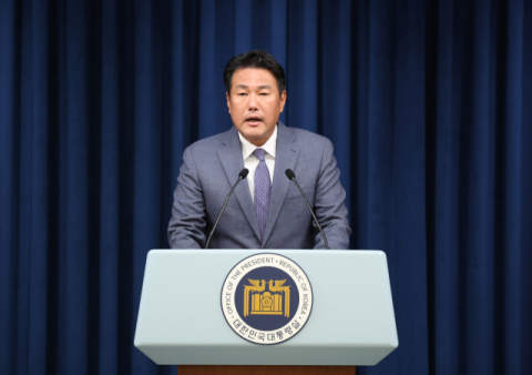김태효 국가안보실 제1차장이 18일 서울 용산 대통령실 청사에서
