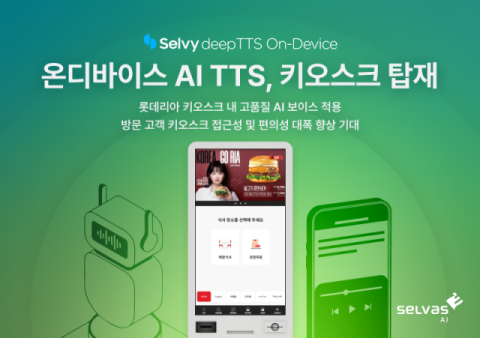 셀바스AI 음성합성 솔루션, 롯데리아 키오스크에 적용