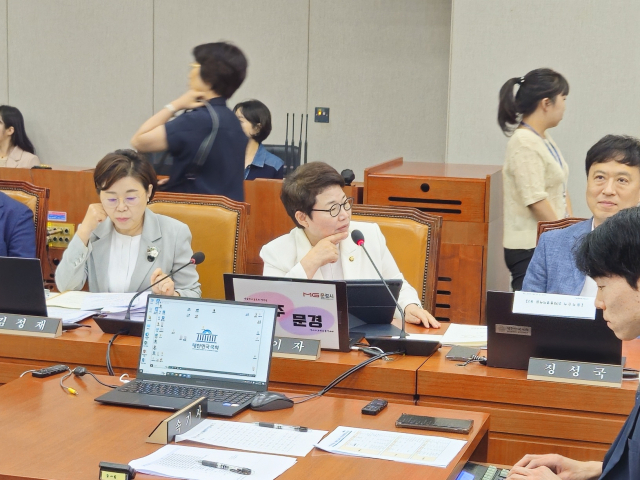 임이자 국민의힘 의원(상주문경)이 27일 국회 운영위원회 회의에서 발언하고 있다. 의원실 제공