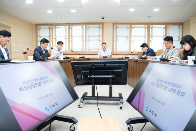 경북 구미시가 추석 명절을 대비해 10일 비상응급의료 대책 회의를 실시했다. 구미시 제공