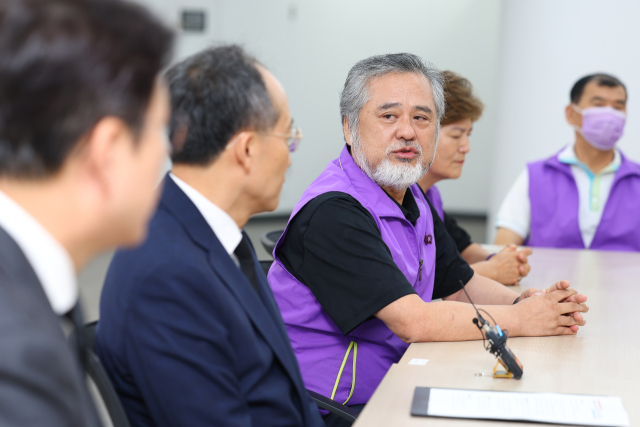 10·29 이태원참사 유가족협의회 이정민 운영위원장이 13일 오전 서울 중구 을지로1가 10·29 이태원 참사 기억·소통공간