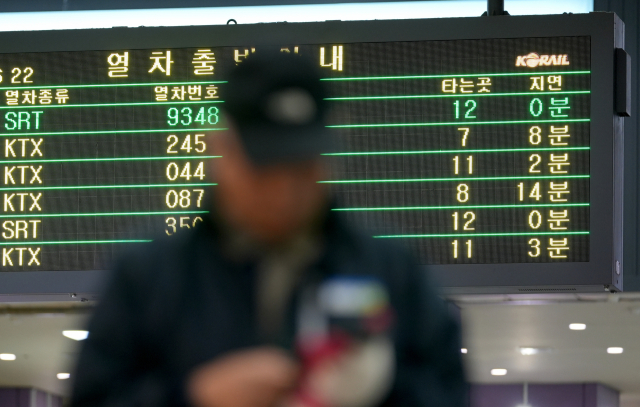 동대구역 대합실에 설치된 열차출발안내 전광판. 매일신문DB