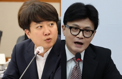 이준석 개혁신당 국회의원, 한동훈 국민의힘 대표. 연합뉴스