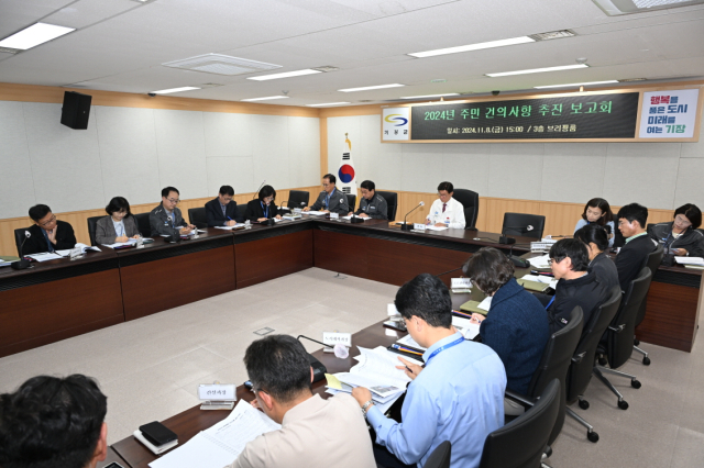 지난 8일 기장군청 브리핑룸에서 